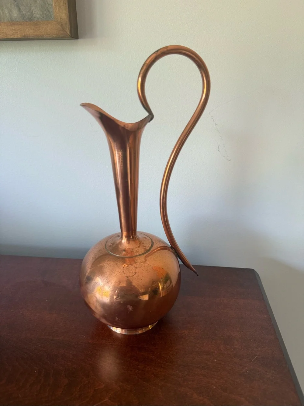 Copper-Tone Decorative Ewer Vase - Home Accents